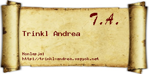 Trinkl Andrea névjegykártya